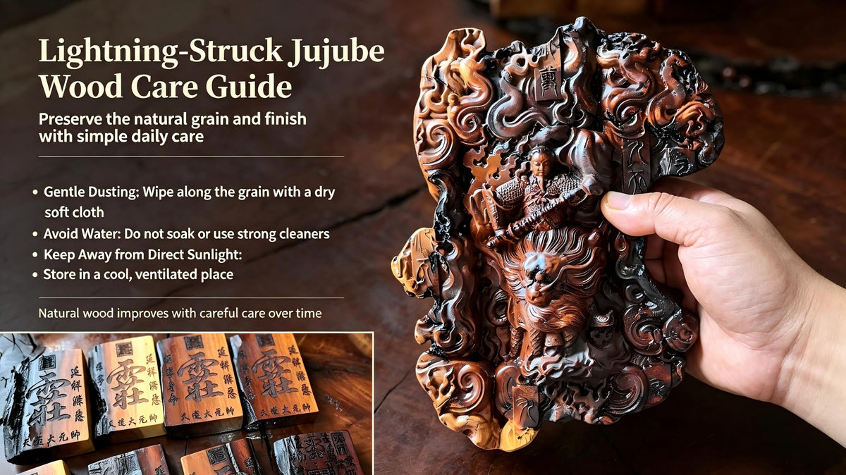 Cleaning &amp; Maintenance Guidelines for Lightning-Struck Jujube Wood Ornaments
