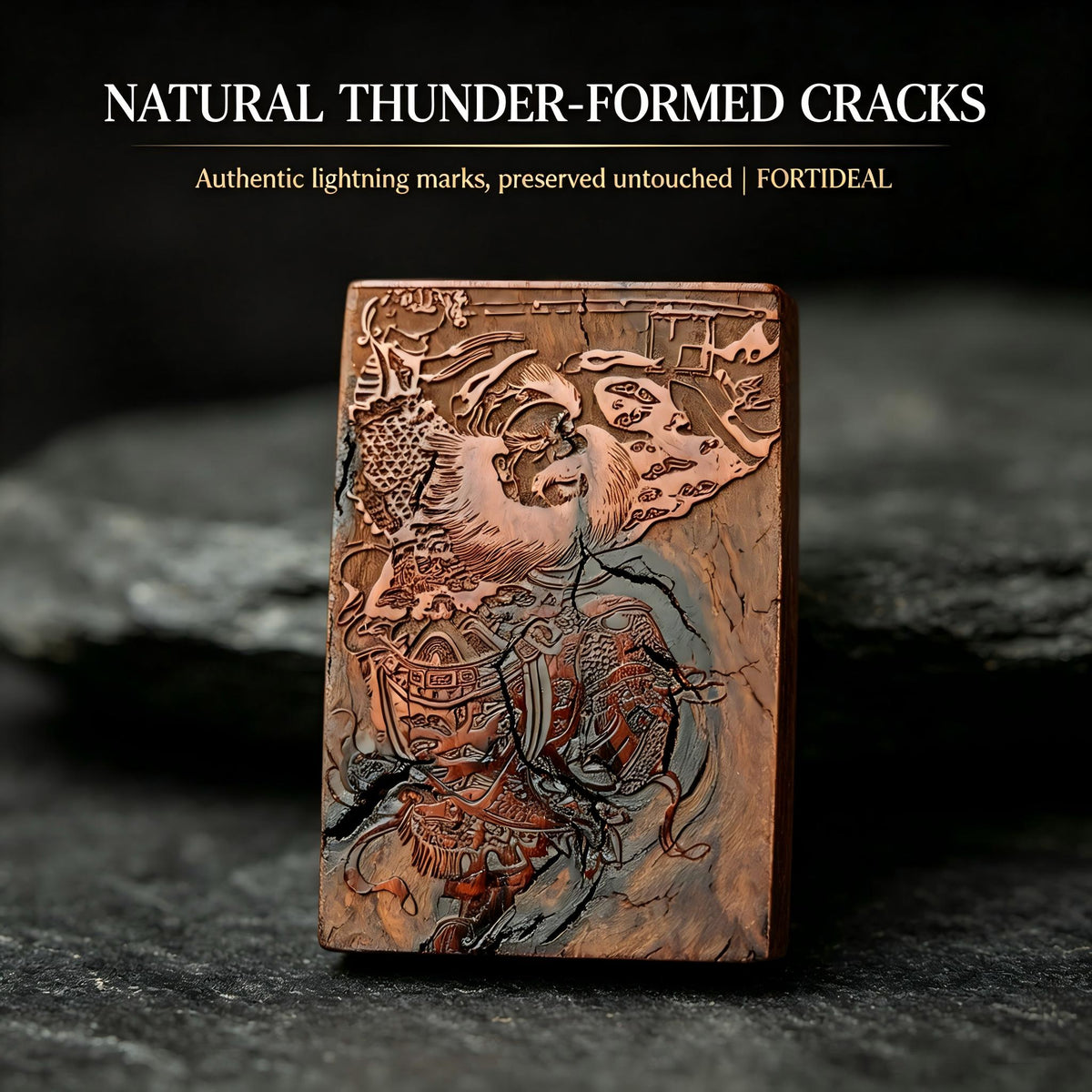 Zhong Kui Thousand‑Year Natural Thunder‑Struck Jujube Wood Limited‑Edition Pendant | FORTIDEAL