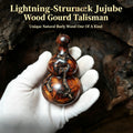 Natural Lightning-Struck Jujube Wood Gourd Pendant | Fortideal