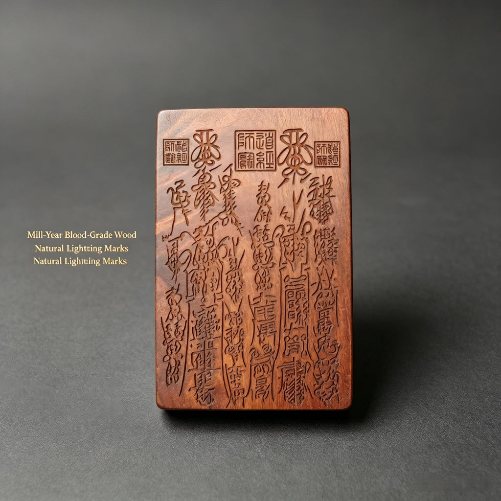 Thousand -Year Natural Thunder‑Struck Jujube Wood Blood‑Stained Pendant | FORTIDEAL