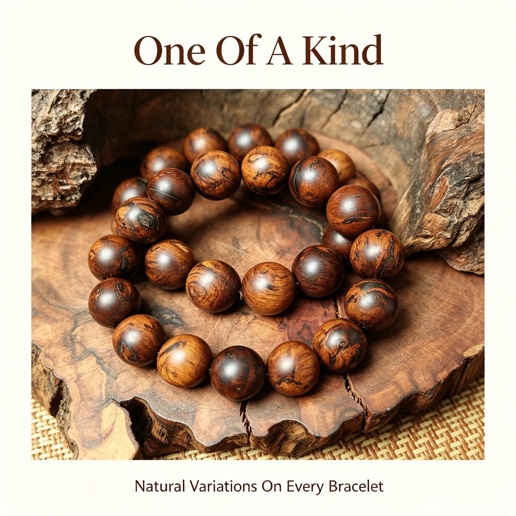 Lightning-struck jujube wood bracelet| Fortideal
