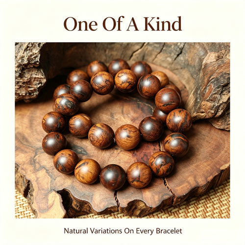 Lightning-struck jujube wood bracelet| Fortideal