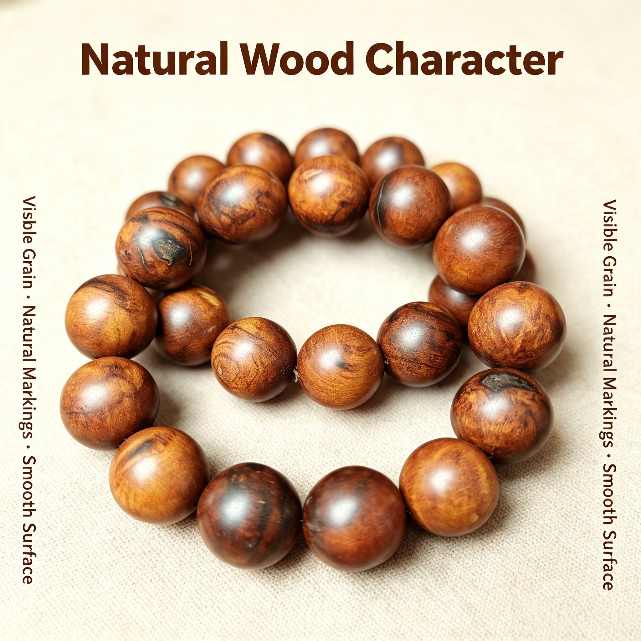 Lightning-struck jujube wood bracelet| Fortideal