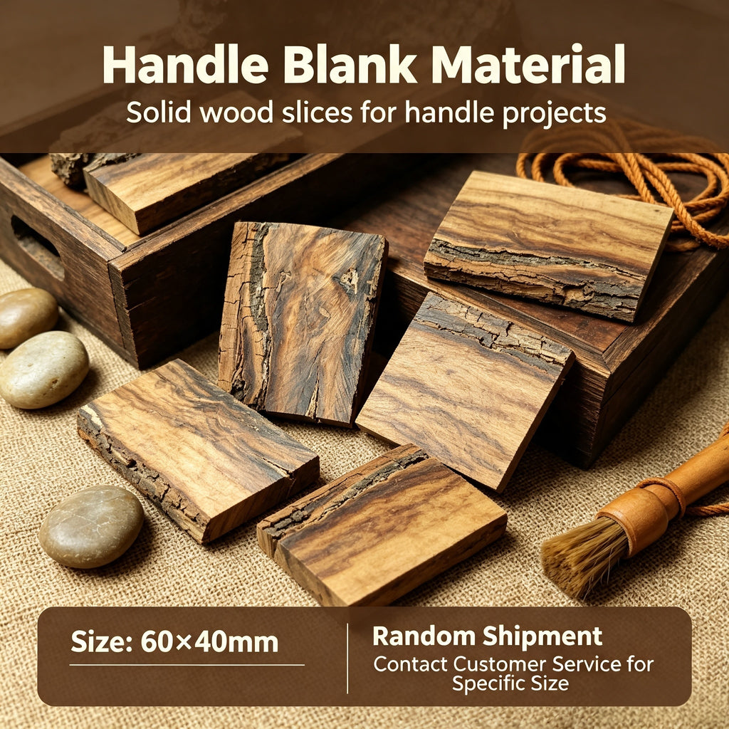 Natural Lightning-Struck Jujube Wood Blank Planks 60×40mm | Fortideal