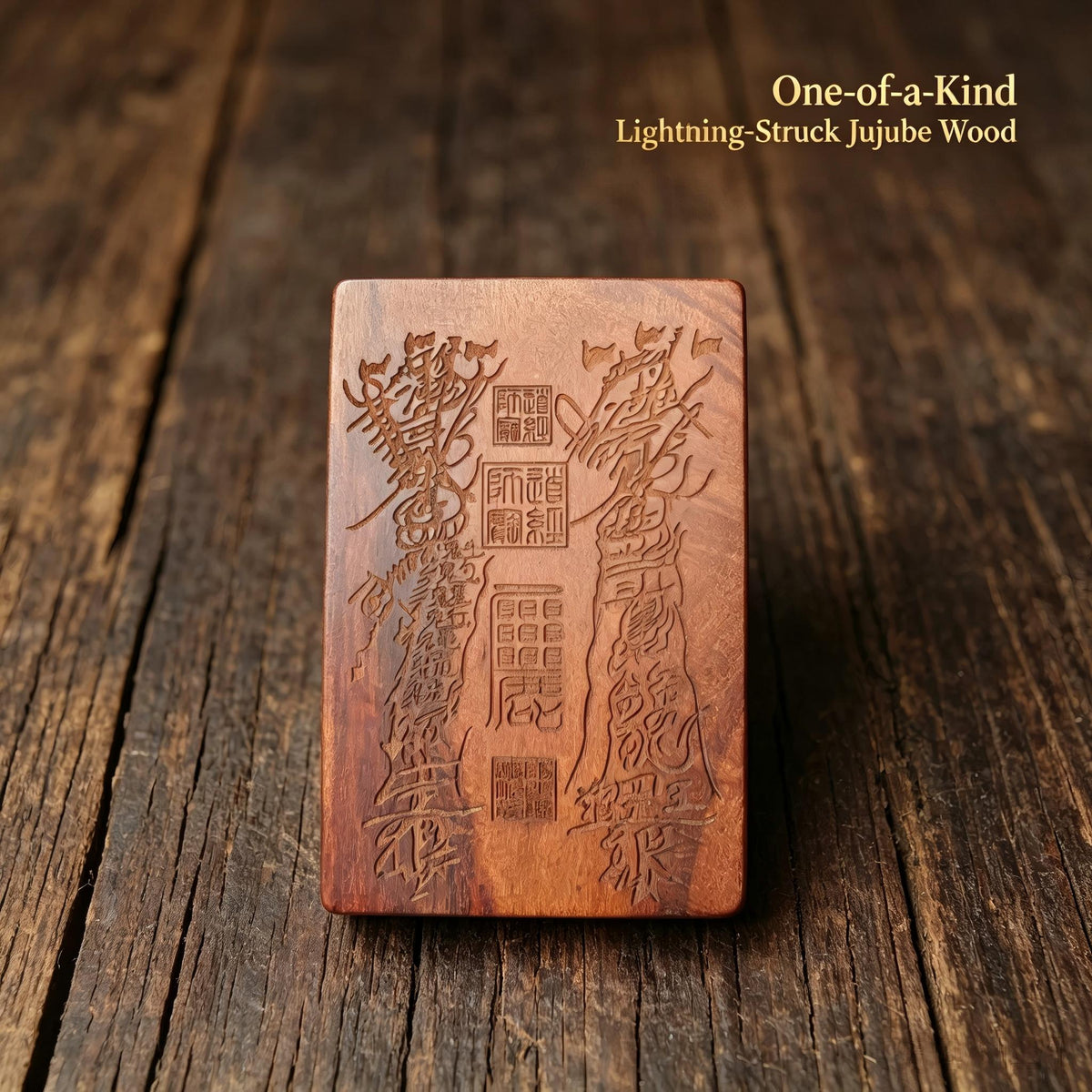 Thousand -Year Natural Thunder‑Struck Jujube Wood Blood‑Stained Pendant | FORTIDEAL