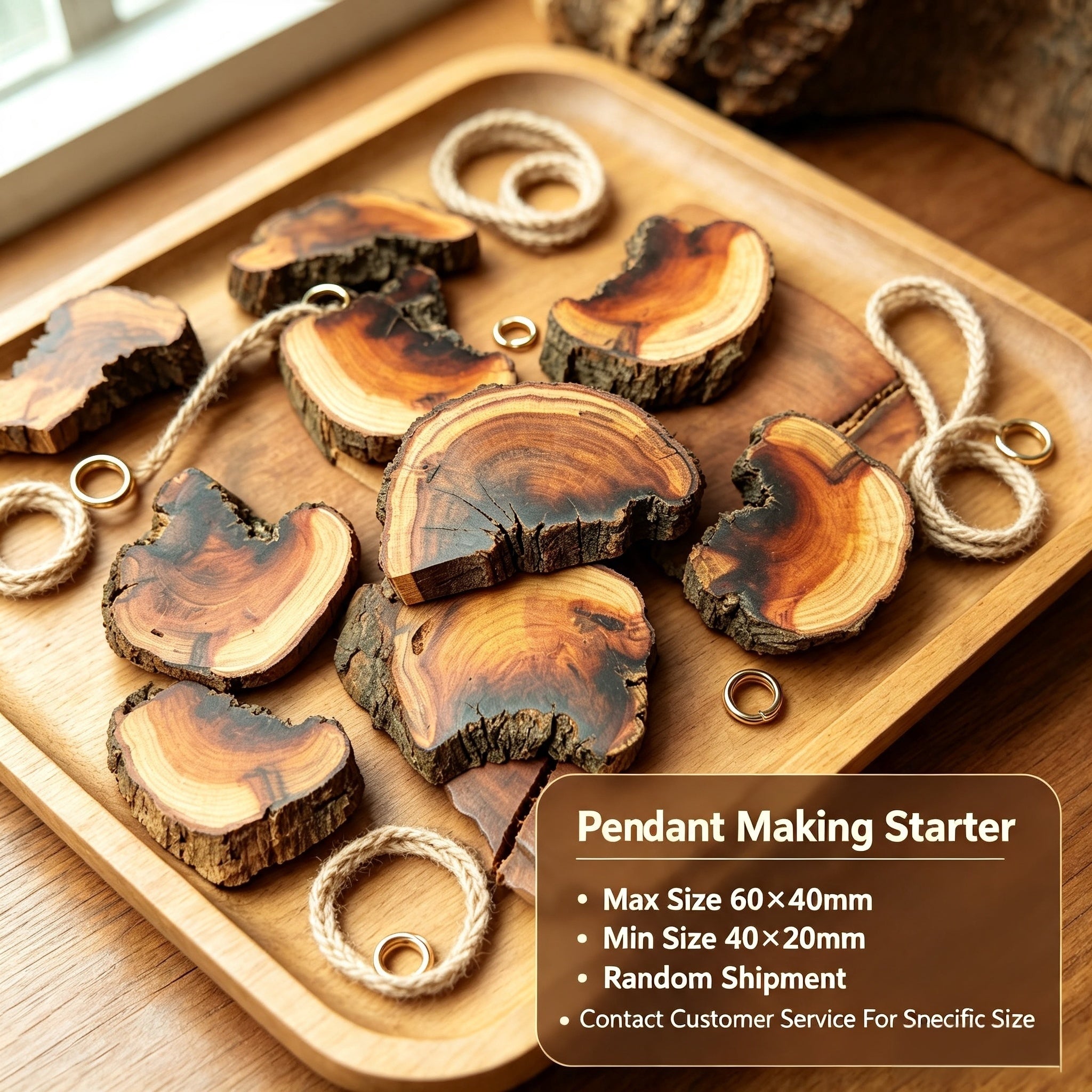 Natural Lightning-Struck Jujube Wood DIY Accessories | Fortideal