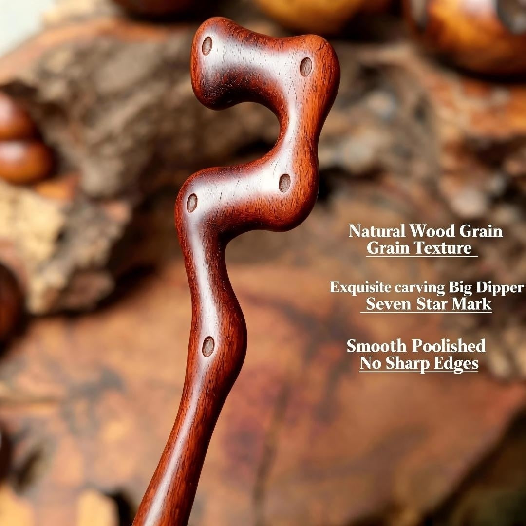 Lightning-Struck Jujube Wood Hairpin | Natural Energy Wand Style Hair Stick| Fortideal