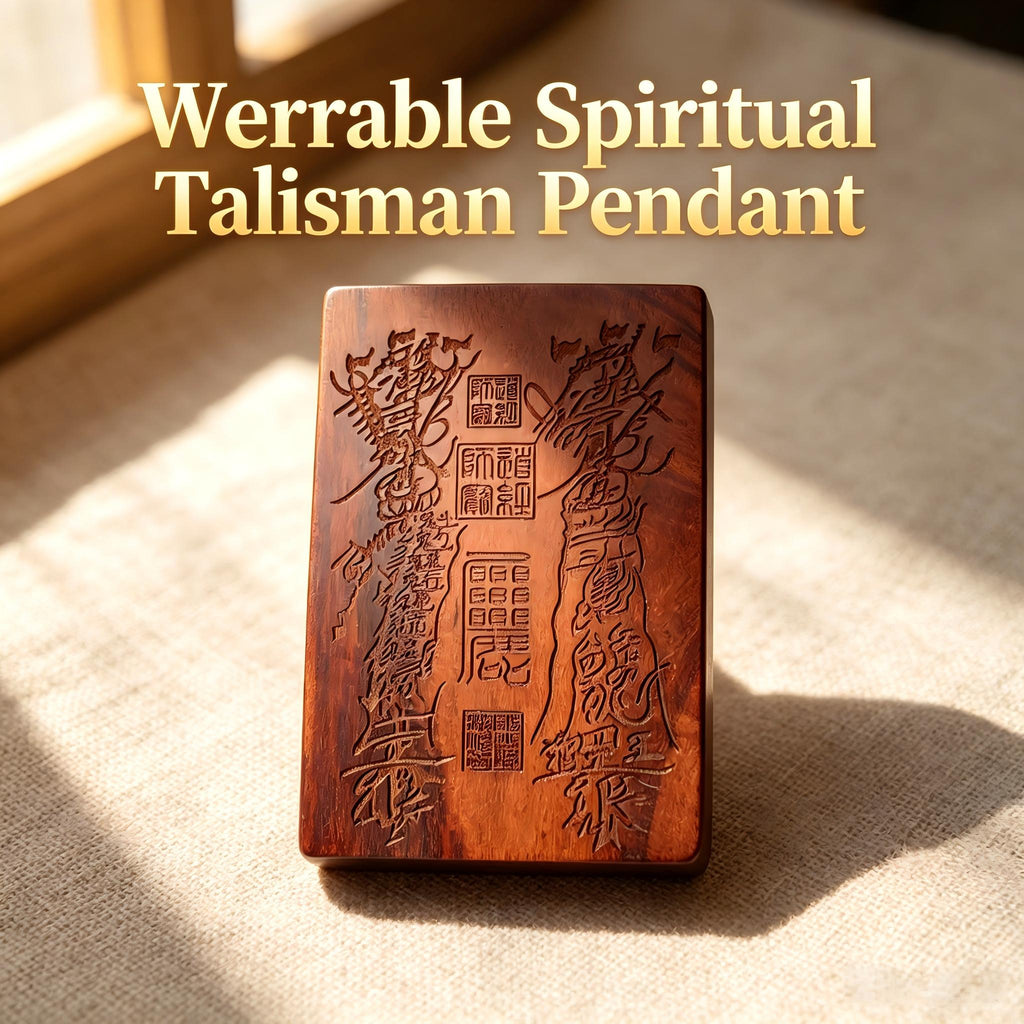Thousand -Year Natural Thunder‑Struck Jujube Wood Blood‑Stained Pendant | FORTIDEAL