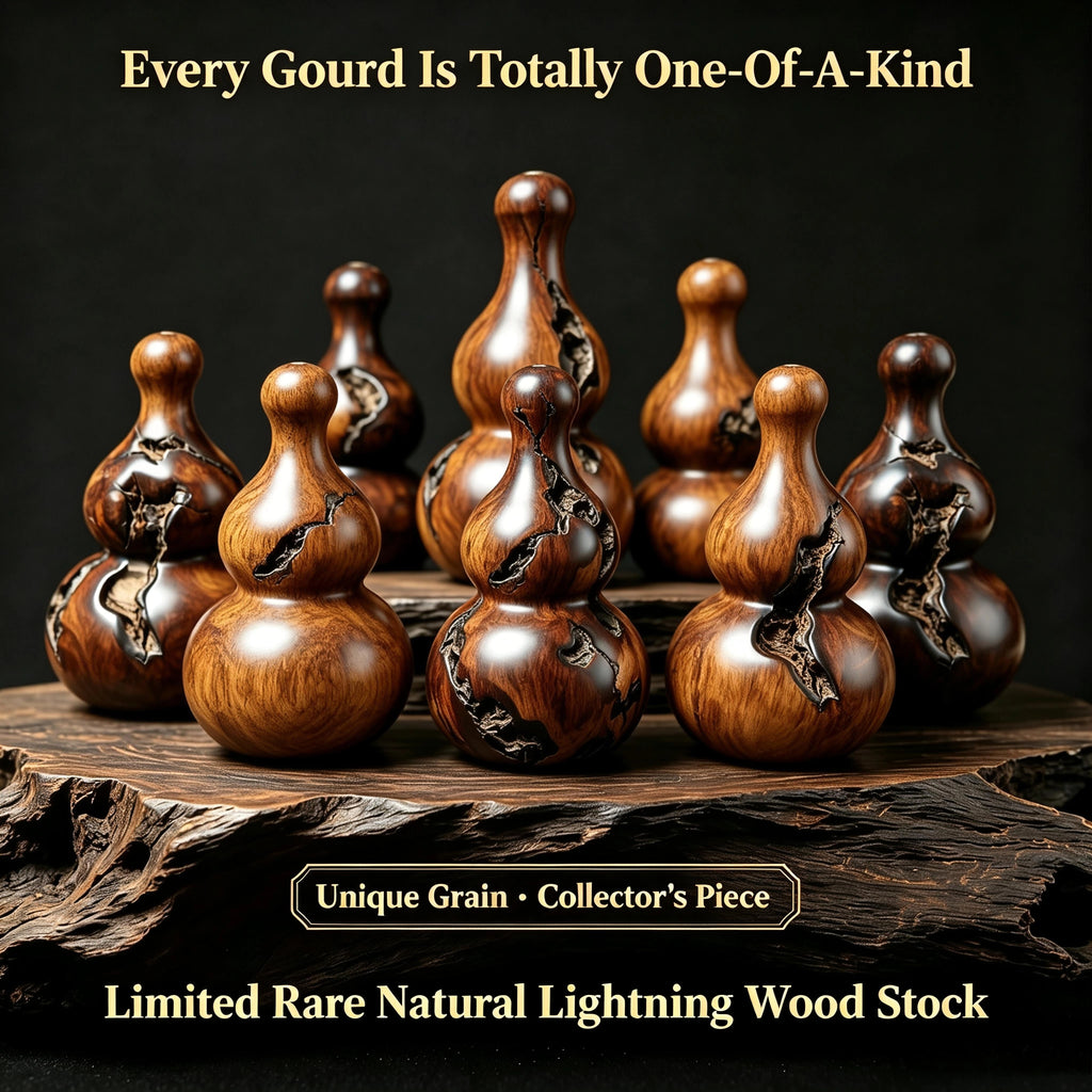 Natural Lightning-Struck Jujube Wood Gourd Pendant | Fortideal