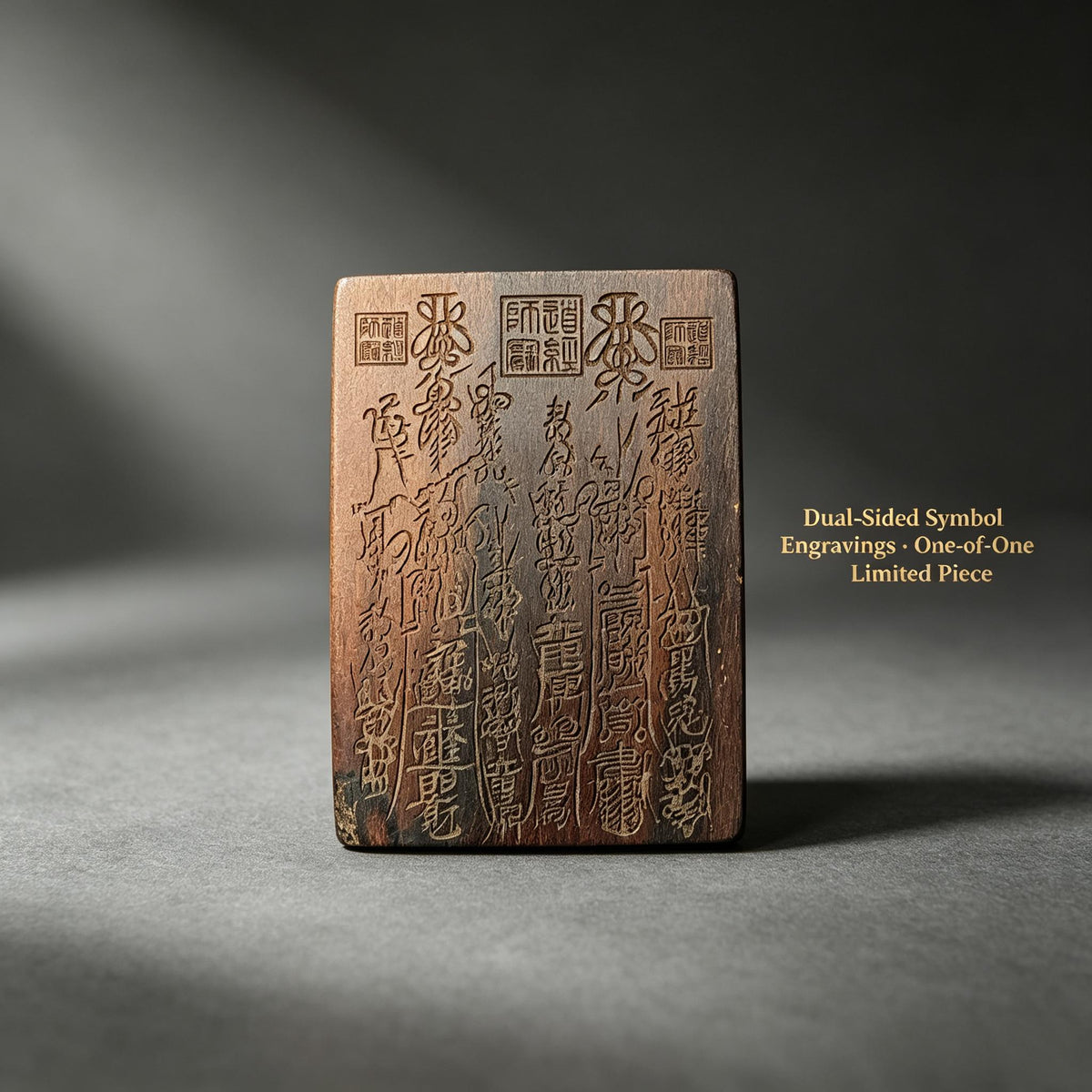 Ancient Thousand‑Year Natural Lightning‑Struck Jujube Wood Talisman Plaque | FORTIDEAL