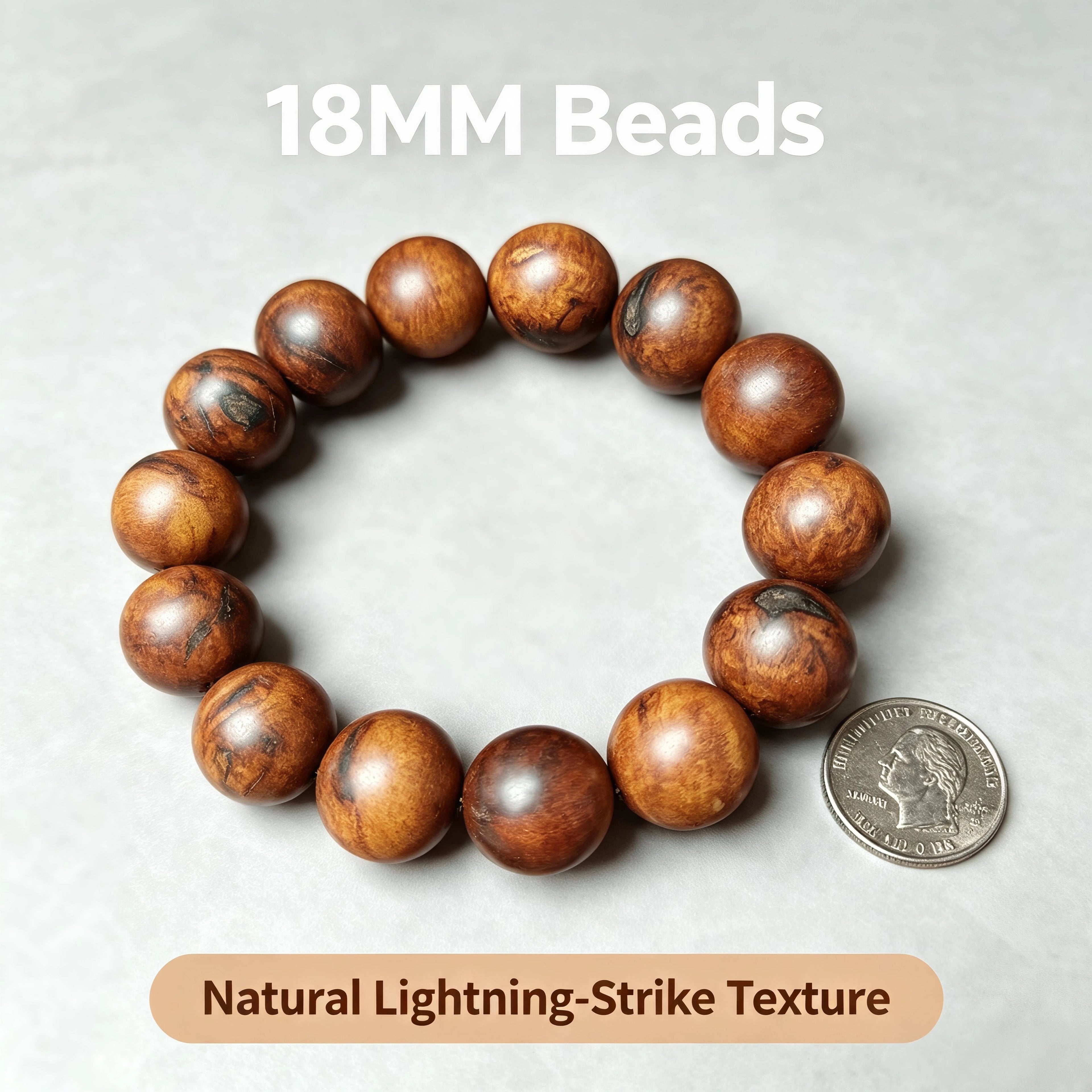 Lightning-struck jujube wood bracelet| Fortideal