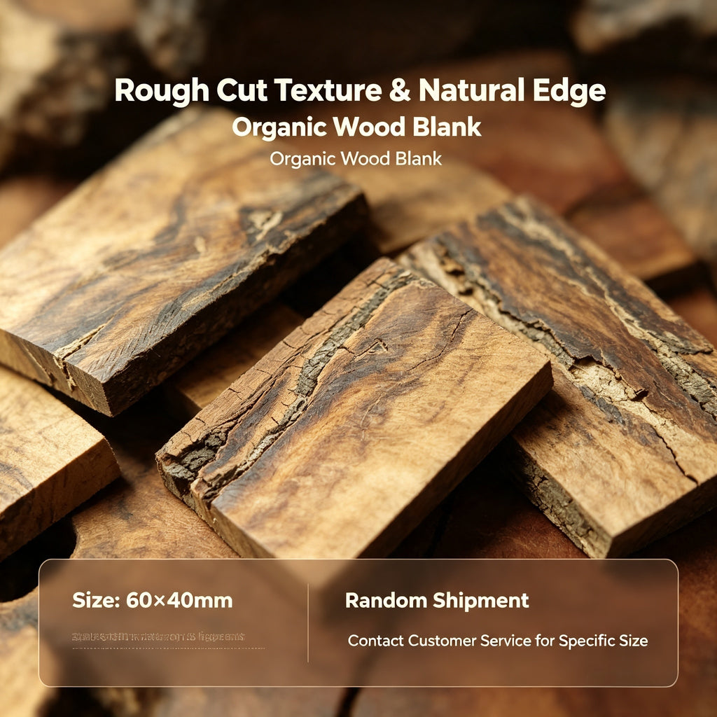 Natural Lightning-Struck Jujube Wood Blank Planks 60×40mm | Fortideal