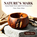 Natural Thunder‑Struck Jujube Wood Treasure Bowl｜FORTIDEAL