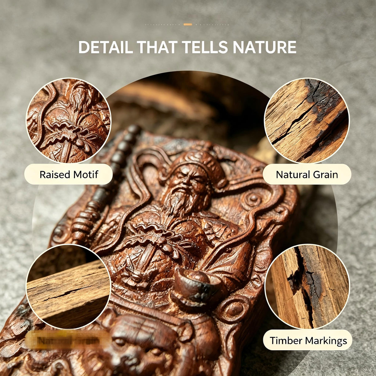 ZHAO GONG MING THUNDER‑STRUCK JUJUBE WOOD PENDANT | FORTIDEAL