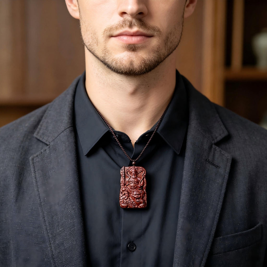ZHAO GONG MING THUNDER‑STRUCK JUJUBE WOOD PENDANT | FORTIDEAL