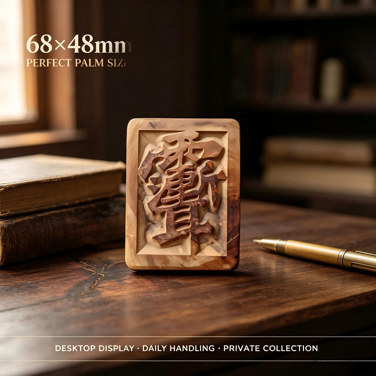 Natural Thunder‑Struck Jujube Wood Blood‑Stained Talisman Hand Piece | FORTIDEAL