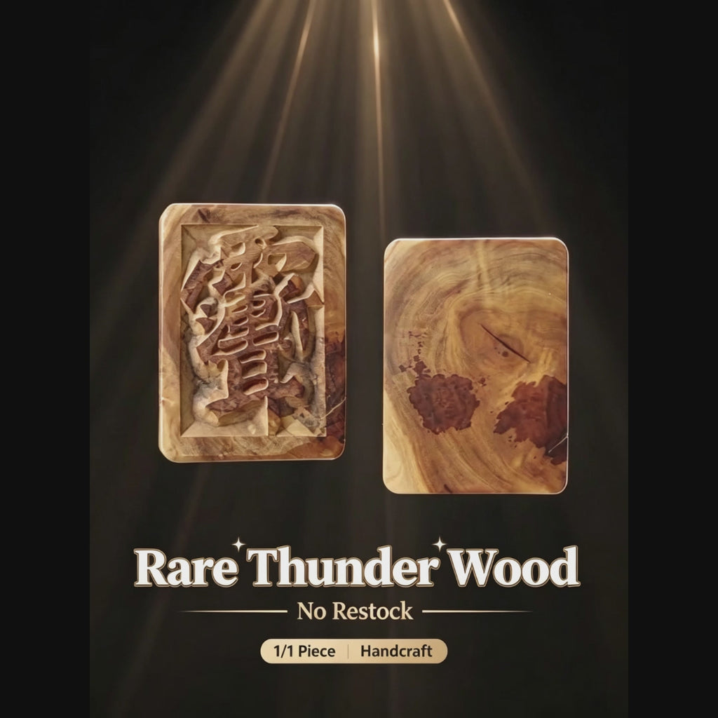 Natural Thunder‑Struck Jujube Wood Blood‑Stained Talisman Hand Piece | FORTIDEAL