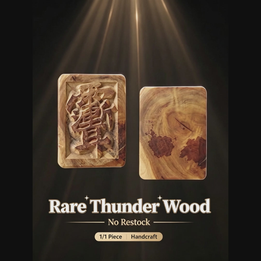 Natural Thunder‑Struck Jujube Wood Blood‑Stained Talisman Hand Piece | FORTIDEAL