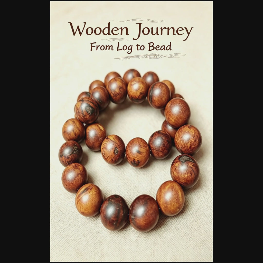 Lightning-struck jujube wood bracelet| Fortideal