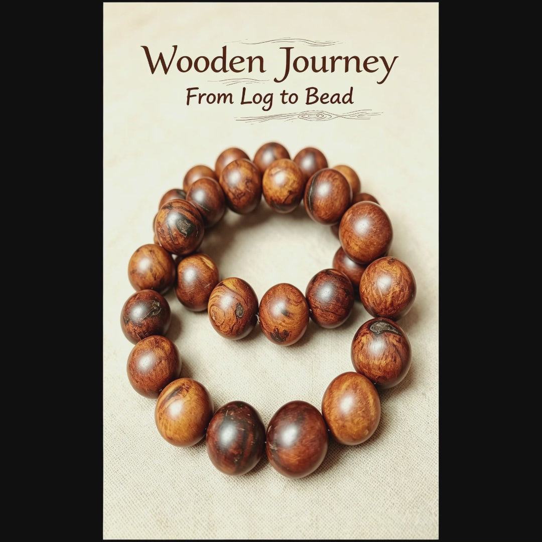 Lightning-struck jujube wood bracelet| Fortideal